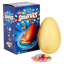 Продуктови Категории Шоколади Шоколадово яйце Smarties 122 gr.